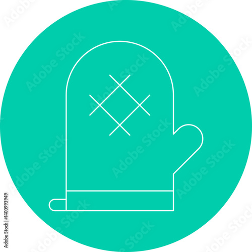 Mitts icon single vector illustration