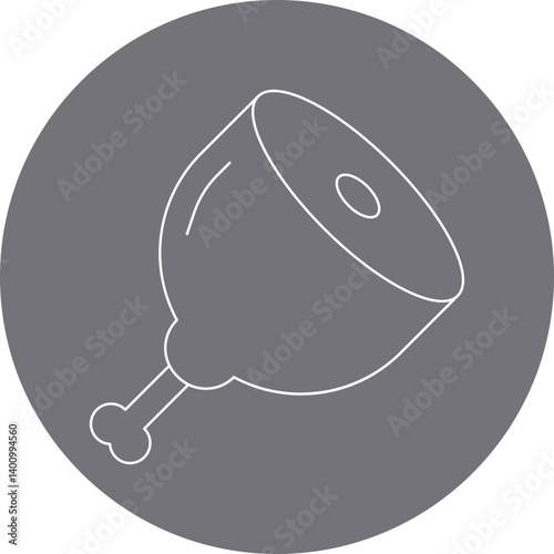 Meat icon single vector illustration