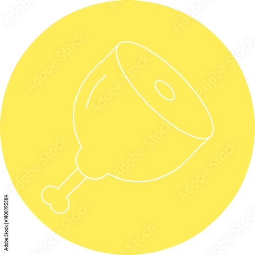 Meat icon single vector illustration