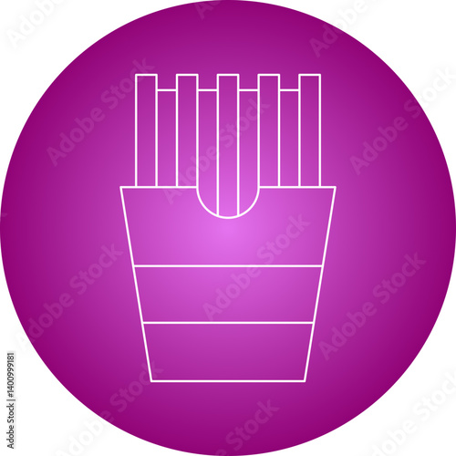 French Fries icon single vector illustration