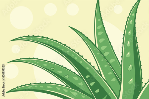 Aloe Vera Plant Illustration Natural and Vibrant Design Adobe Illustrator Artwork