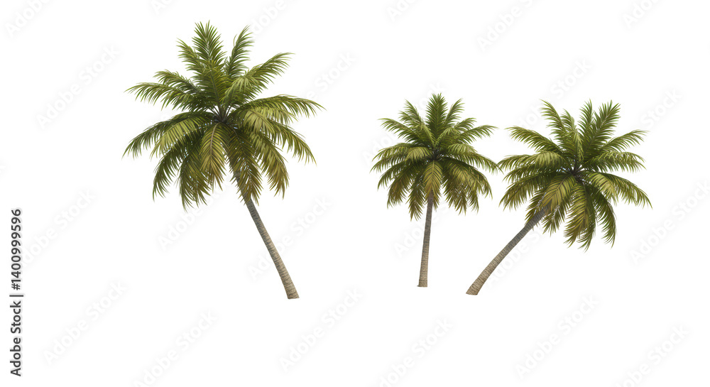 Obraz premium Isolated Coconut Palm Trees