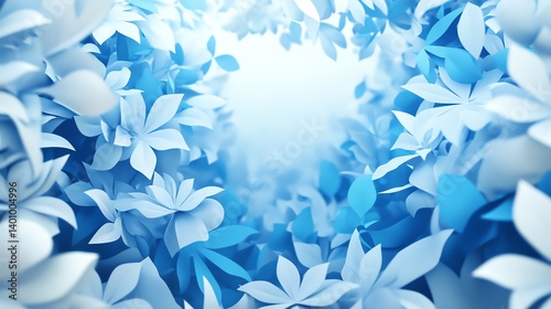 Blue Floral Tunnel, Paper Flowers