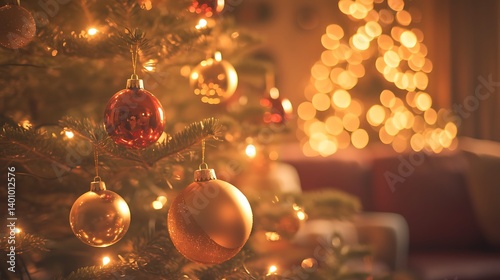 Christmas Tree, Cozy Home, Lights photo