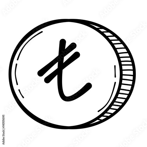 Lira Turki icon for illustration