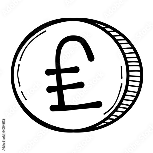 Pound Sterling icon for illustration