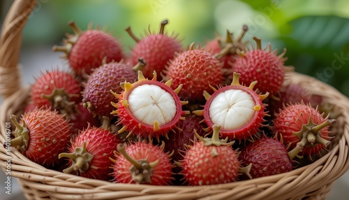 rambutan on a white background