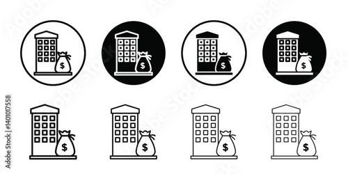 Capitalism icon Vector flat thin line illustration