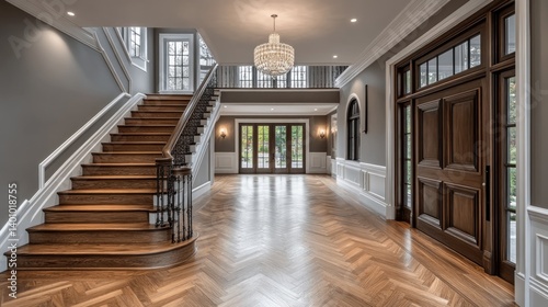 Grand Entrance Hallway: Luxurious Home Interior Design