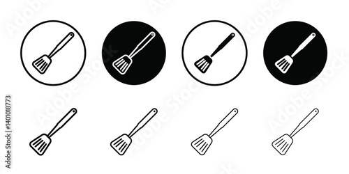 Cooking spatula icon Vector flat thin line illustration