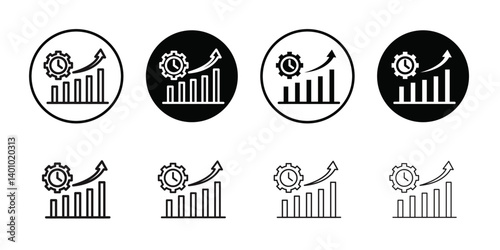 Efficiency icon Vector flat thin line illustration