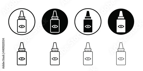 EYE DROP icon Vector flat thin line illustration