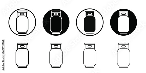Gas tank icon Vector flat thin line illustration