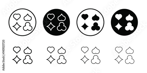 Gambling icon Vector flat thin line illustration