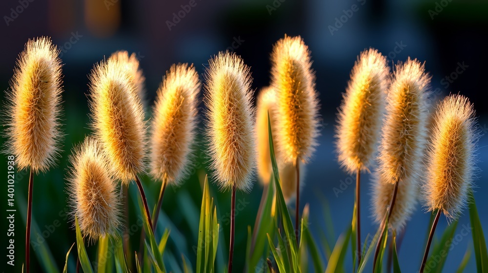 Obraz premium Bunch of yellow flowers with brown tips. The flowers are in a field and are in full bloom