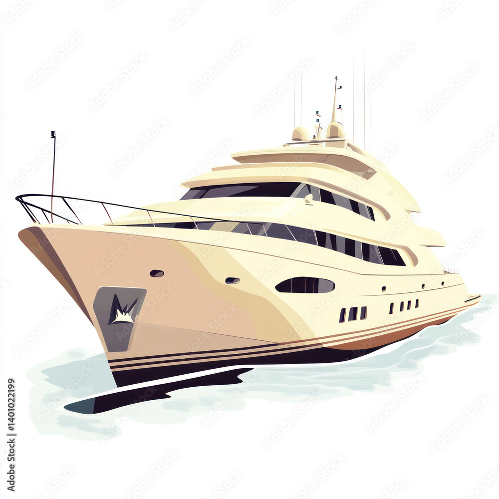 Naklejka premium luxury yacht isolated on white