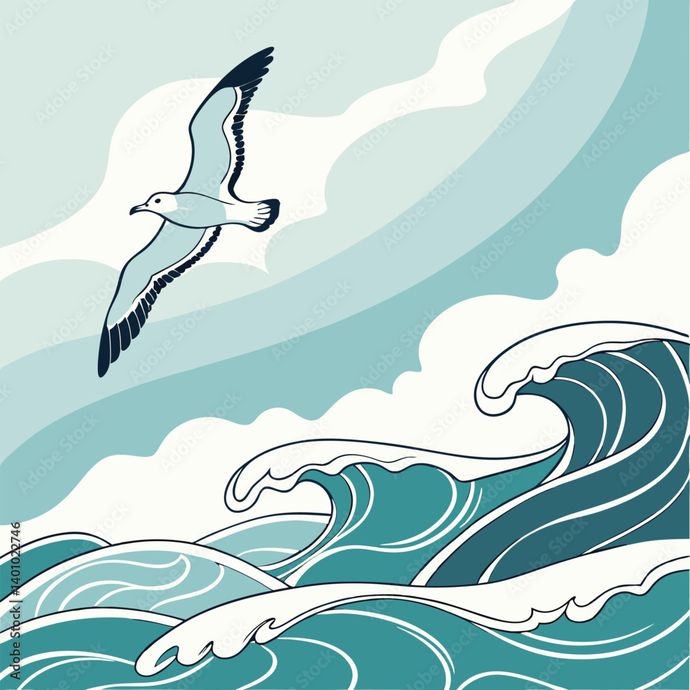 Fototapeta premium seamless sea pattern