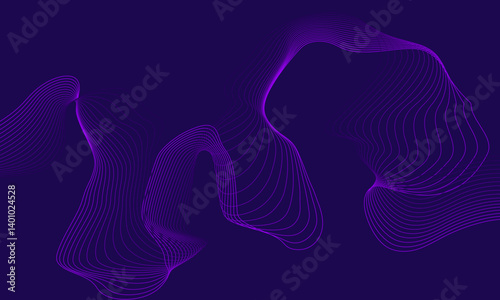 Abstract Purple Wave Design