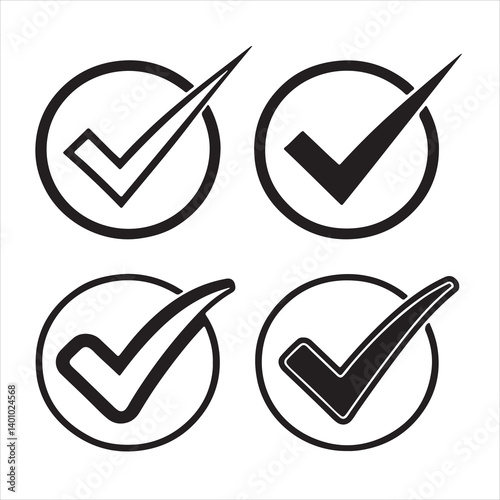 Black and white check mark