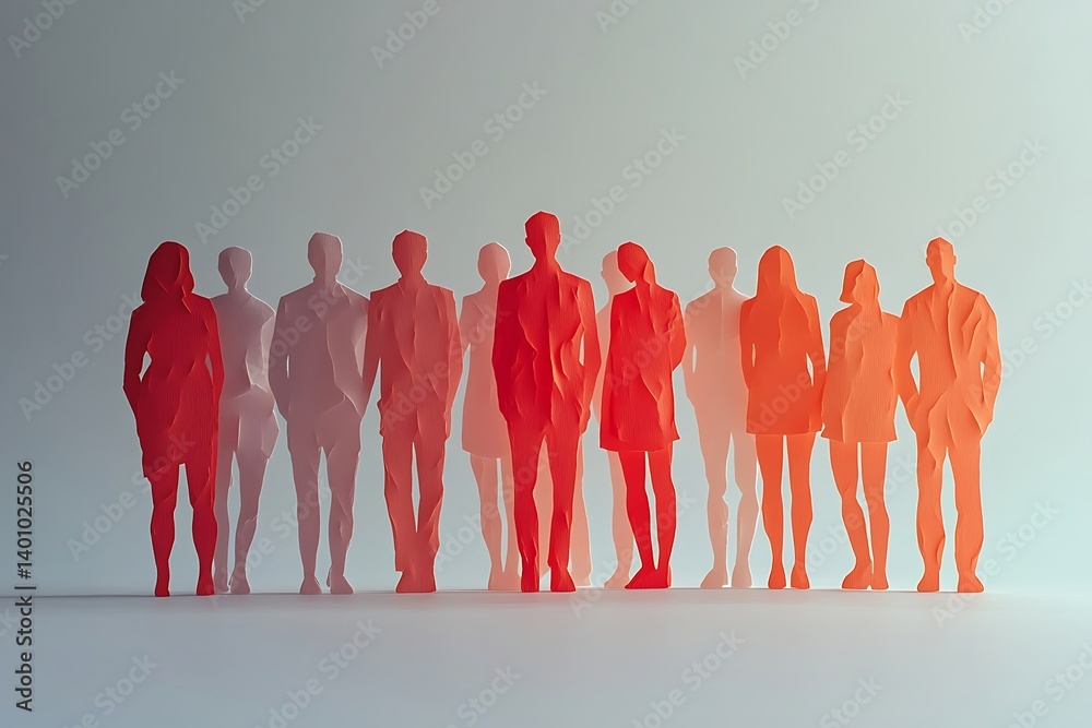 Obraz premium Diverse Team Collaboration Cutouts