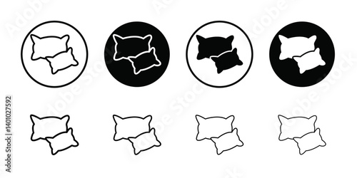Pillow icon Vector flat thin line illustration