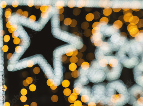 Luces navideñas en la calle decorado festivo