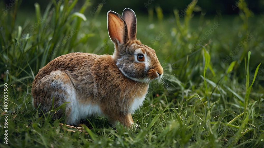 Fototapeta premium rabbit in the grass