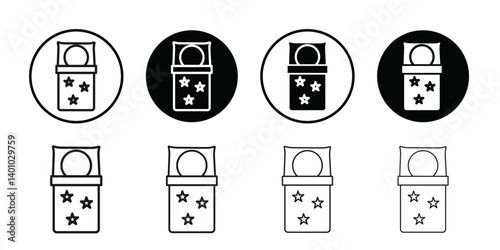 Sleep Icon Vector flat thin line illustration