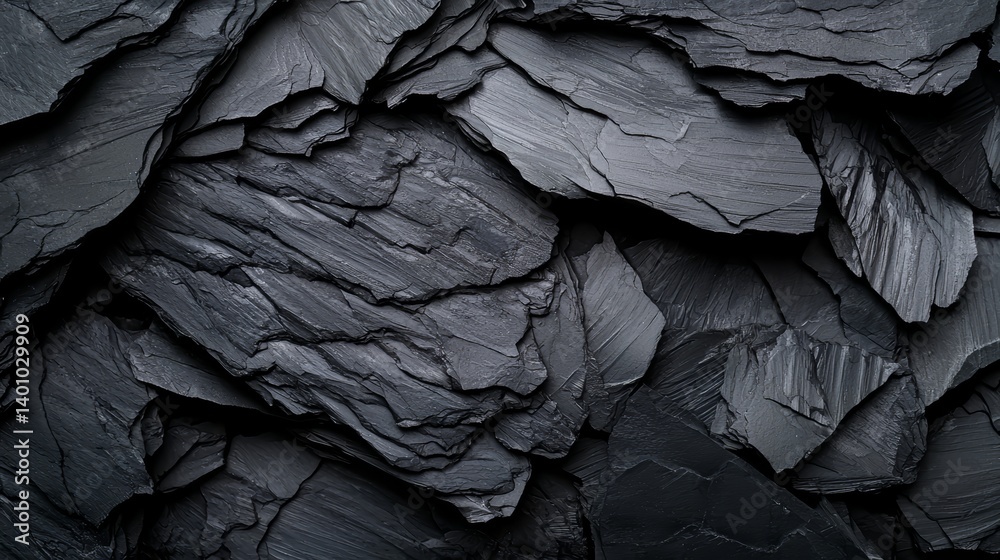 Close up of a rock wall with a dark grey color. The rocks are jagged and rough, giving the impression of a harsh and rugged environment. Scene is one of strength and resilience Close up of a rock wall with a dark grey color. The rocks are jagged and rough, giving the impression of a harsh and rugged environment. Scene is one of strength and resilience