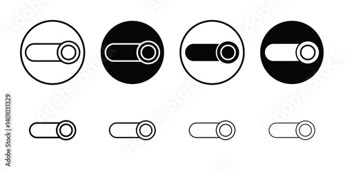 Toggle switch icon Vector flat thin line illustration