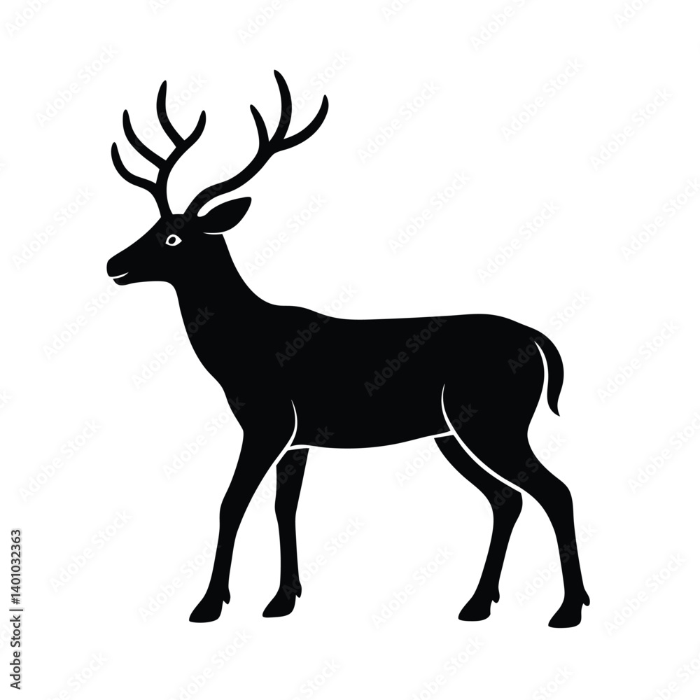 Fototapeta premium deer silhouette vector