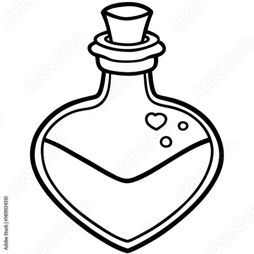 Stylish Love Elixir Bottle Outline
