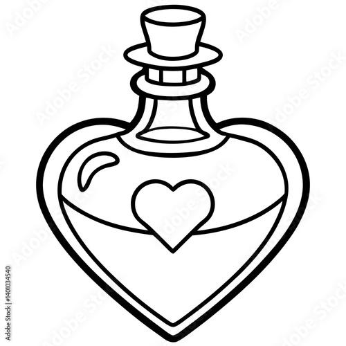 Stylish Love Elixir Bottle Outline