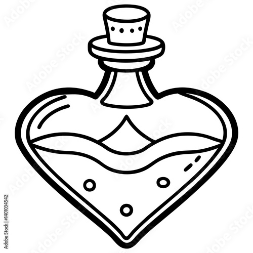 Stylish Love Elixir Bottle Outline