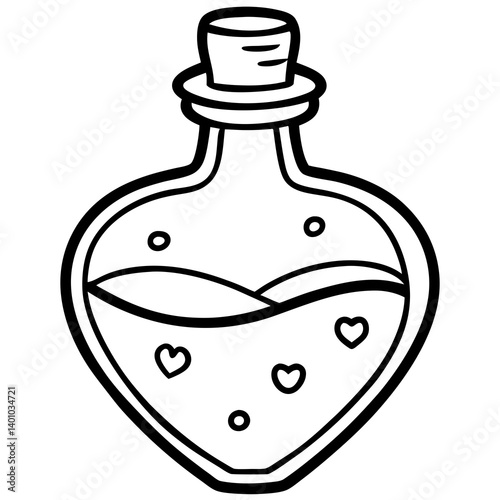 Stylish Love Elixir Bottle Outline