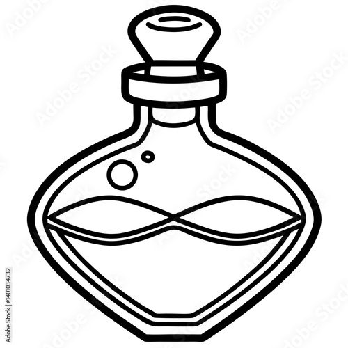 Stylish Love Elixir Bottle Outline