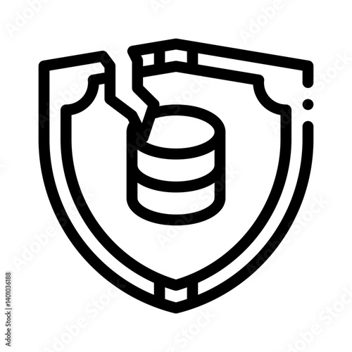 data breach line icon