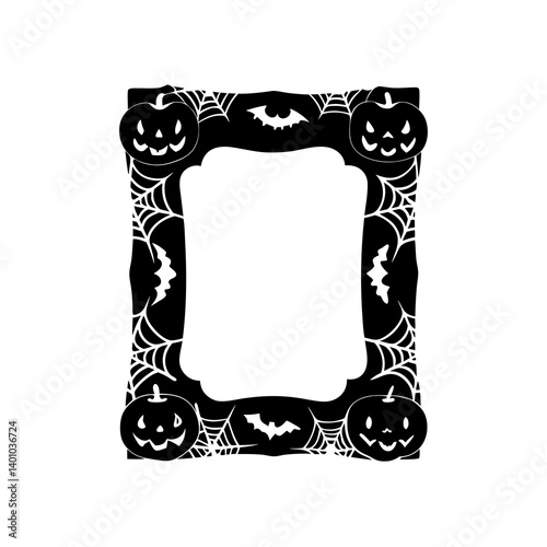 creative details Halloween frame Vector Illustration