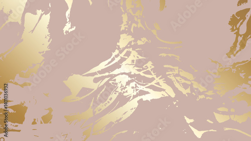 Abstract elegant design with gold pattern on pink background. Premium vector illustration for invitation, flyer, cover, luxe invite, business banner, prestigious voucher, social media, ads.