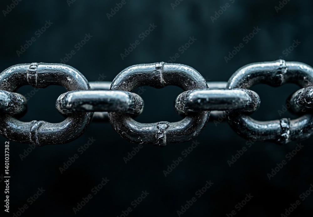 Rusty metal chain links industrial setting close-up image dark background focused perspective strength and security concept for seo impact Rusty metal chain links industrial setting close-up image dark background focused perspective strength and security concept for seo impact
