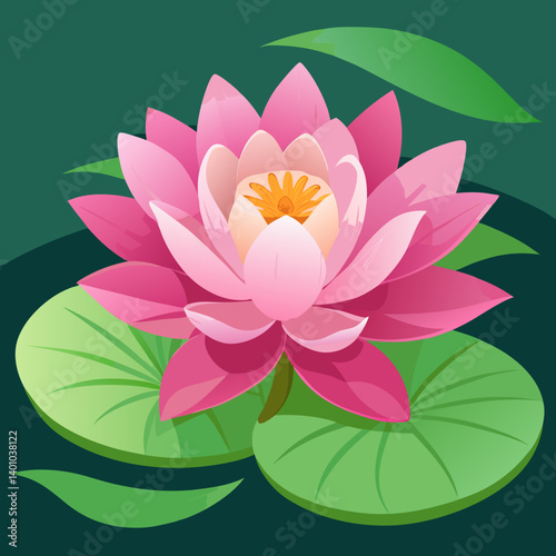 pink water lily