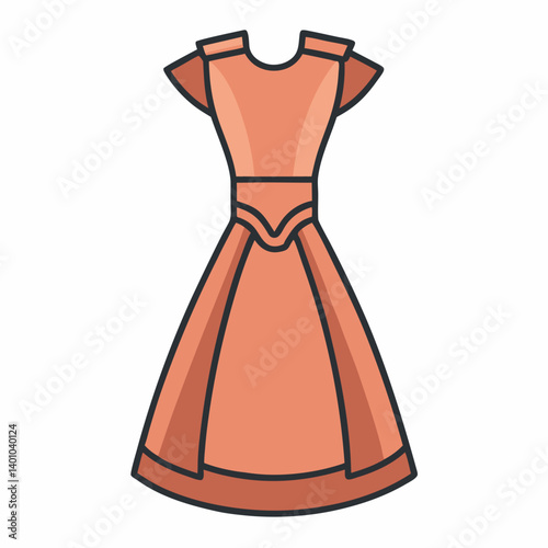 elegant dress on a white background