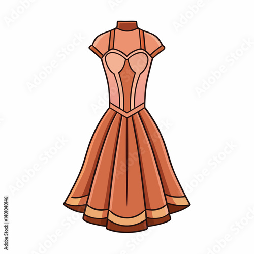 elegant dress on a white background