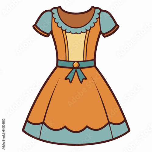 vector illustration of a dress