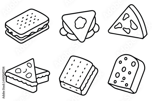 A set of vector icons featuring dice for games of chance and luck