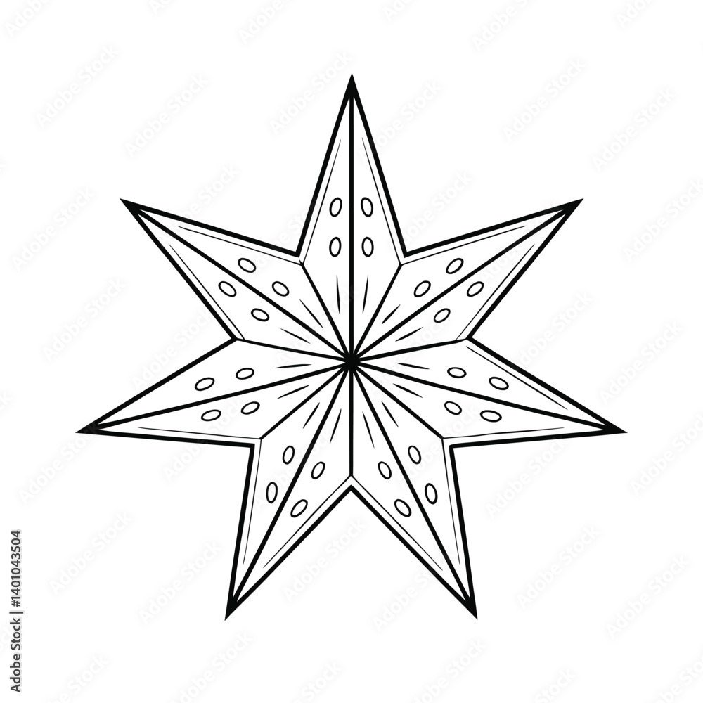 Obraz premium black and white star