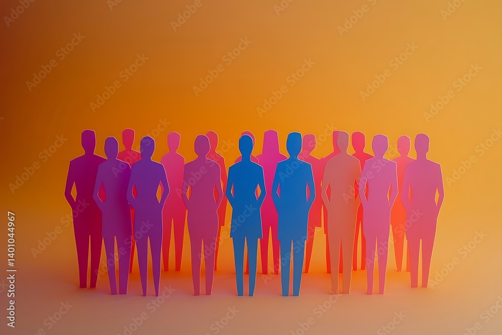 Obraz premium Diverse Team Standing Together Inclusive Corporate Teamwork