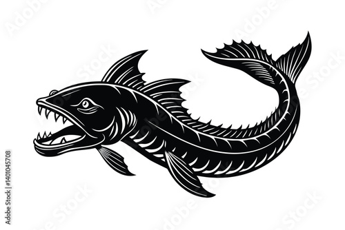 leviathan-vector-illustration-on-white-background 