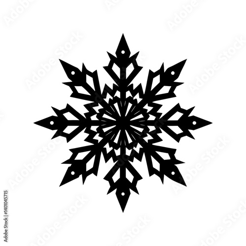 Wallpaper Mural Snowflake Silhouette vector illustration Torontodigital.ca