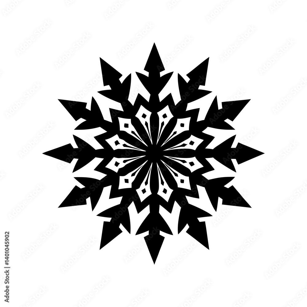 Snowflake Silhouette vector illustration Snowflake Silhouette vector illustration